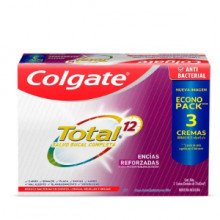 Crema Dental Colgate Total 12 Encías Reforzadas X3und