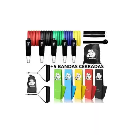 Kit  bandas para ejercicio + Accesorios