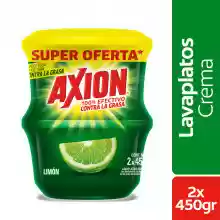 Lavaplatos en Crema Axion Limón 450 G X2 Unds