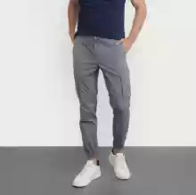 Pantalón Cargo Gris Jogger Hombre GAP