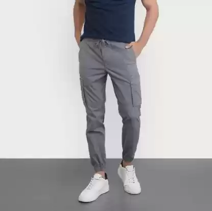 Pantalón Cargo Gris Jogger Hombre GAP