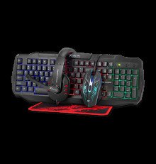 Set Gamer Teclado+ Mouse + Audífonos + Alfombra