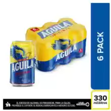 Sixpack en lata Cerveza Aguila